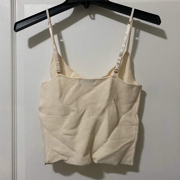 525 Cream Ribbed Tank - Picture 4 of 7